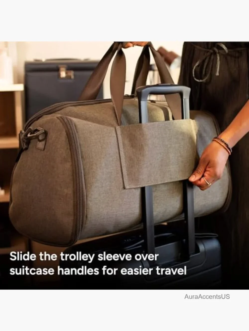 Convertible 2-in-1 Garment Duffel Weekender Bag 40L Wrinkle-Free Carry-on